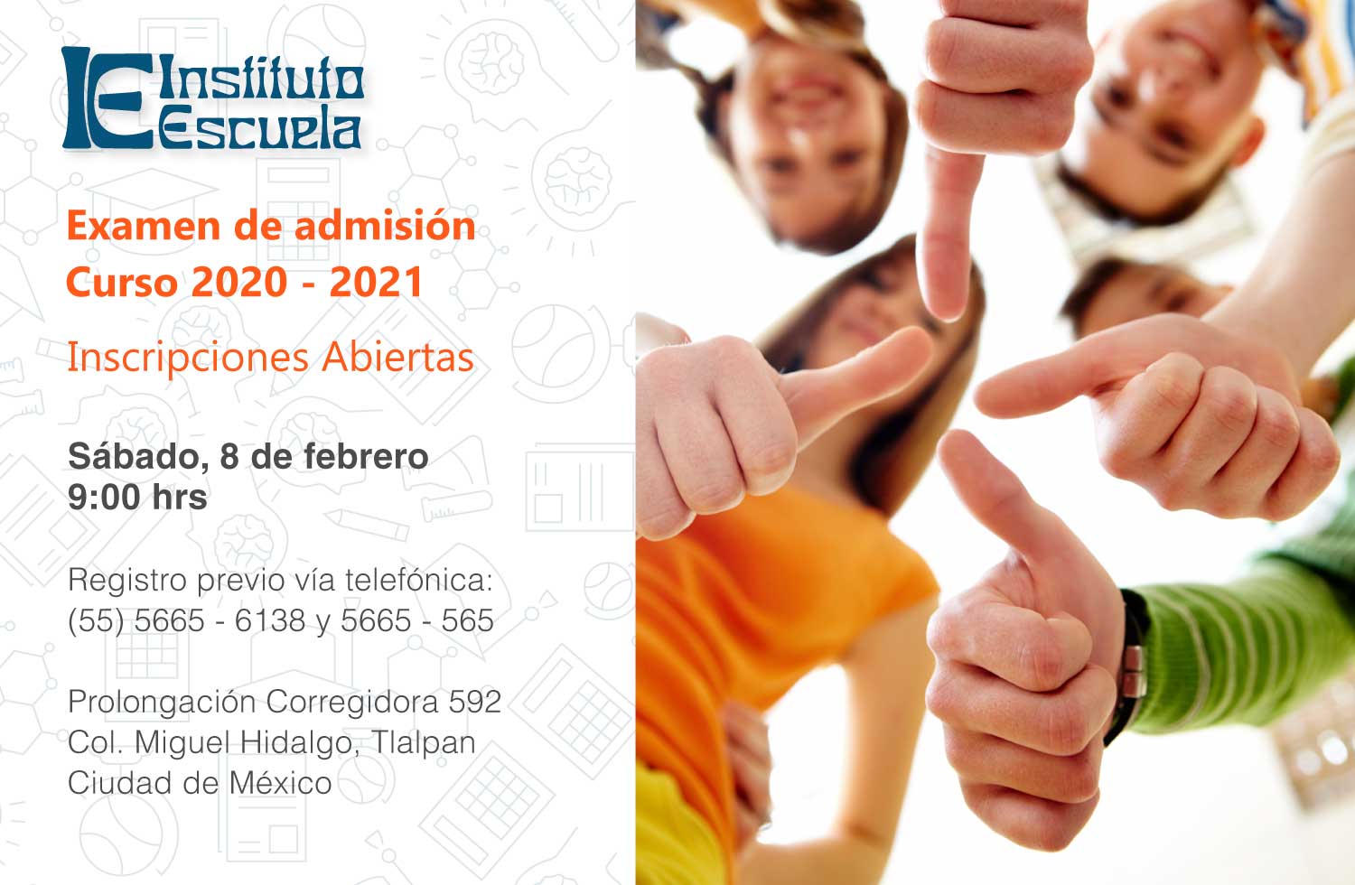 Examen de admisión Curso 2020 - 2021